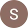 The letter s is in a brown circle on a white background.