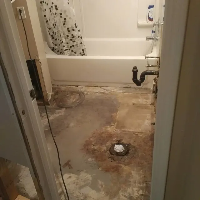 Water damage after a sewer backup